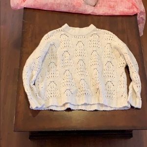 White knit sweater
